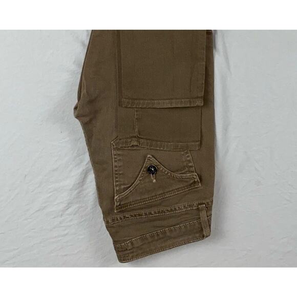 Hudson Vintage USA Made Stretch Denim Cargo Jeans. Washed Olive, Women's 25. GUC - Picture 3 of 9